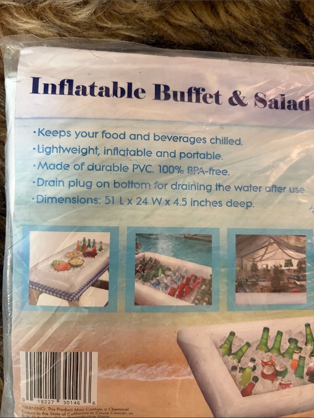 KITCHEN DREAMS INFLATABLE BUFFET & SALAD SERVING BAR  XL 51